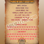 Prediksi HK Sabtu 11 Januari 2025