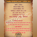 Prediksi Hongkong Senin 27 Januari 2025